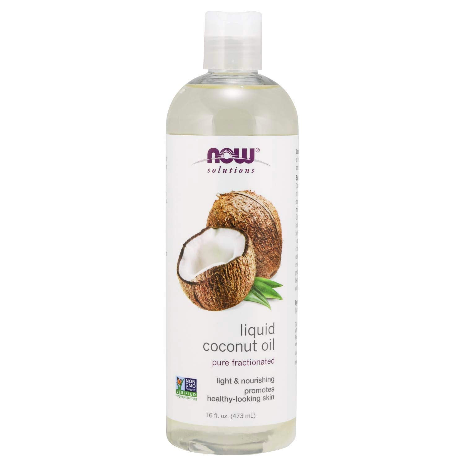 A bottle of liquid coconut oil.