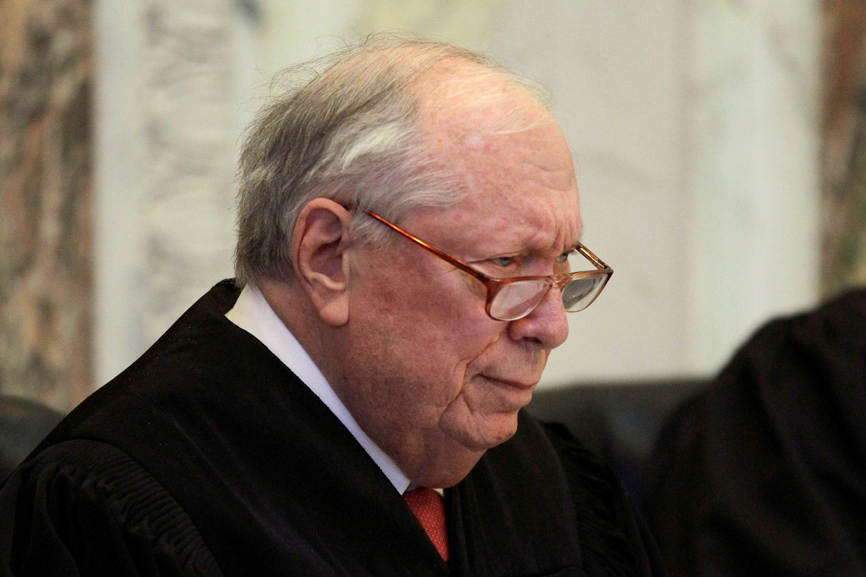 The late Judge Stephen Reinhardt listens to arguments during a hearing on California's Proposition 8 at the 9th Circuit Court of Appeals in San Francisco, Dec. 6, 2010