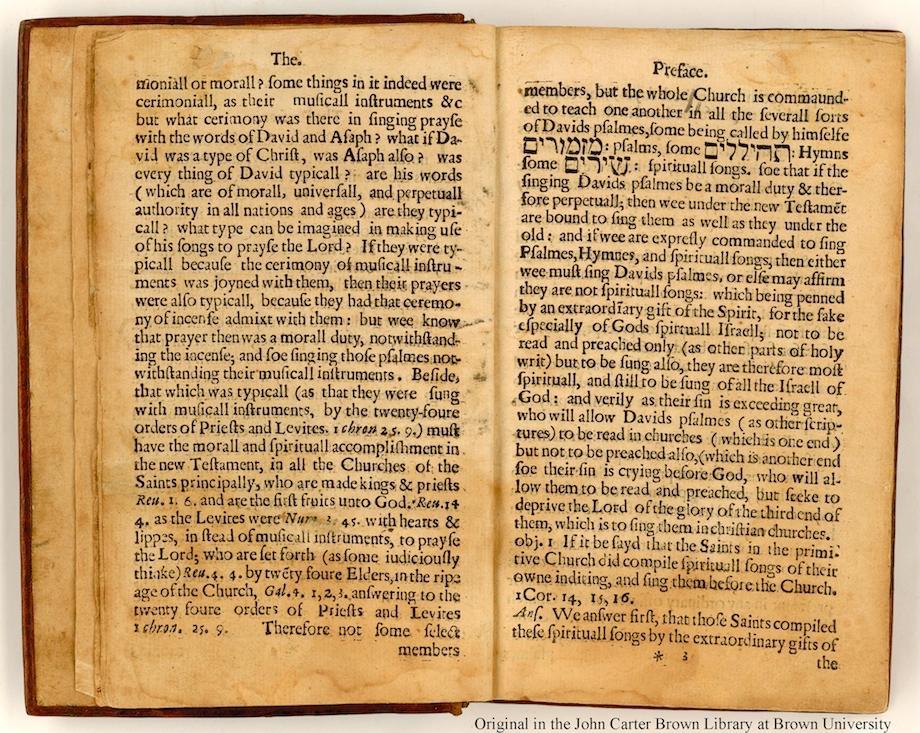 Page of the Bay Psalm Book