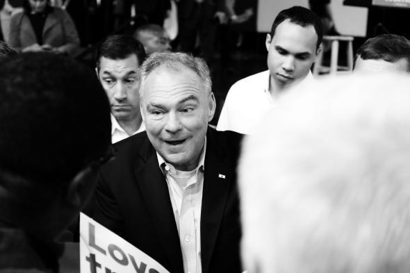 Tim Kaine in North Carolina in October 2016