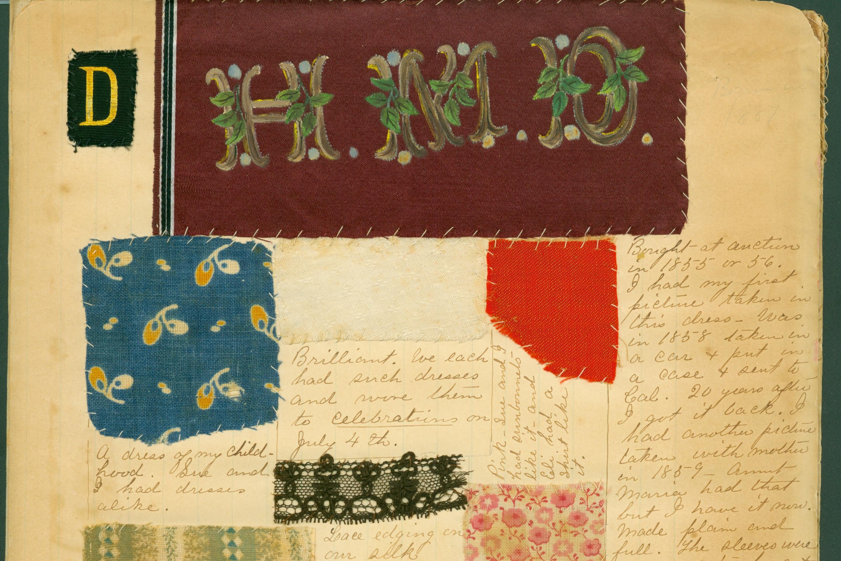 Fabric scrapbook history: One 19th-century woman documented her clothes in  surprising detail.