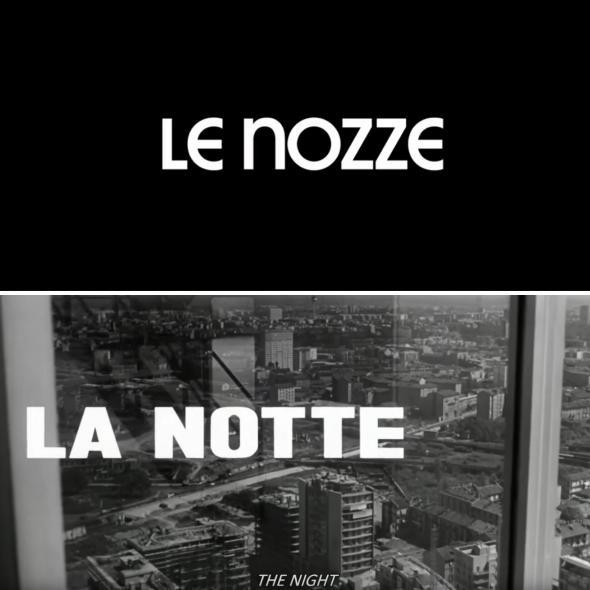 Screengrab from Netflix and screengrab from La Notte