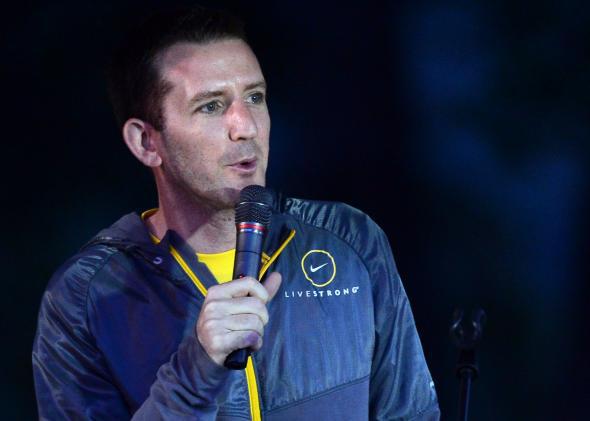 Livestrong CEO Doug Ulman speaks at the annual Team Livestrong Challenge in Austin, Texas, in 2012.