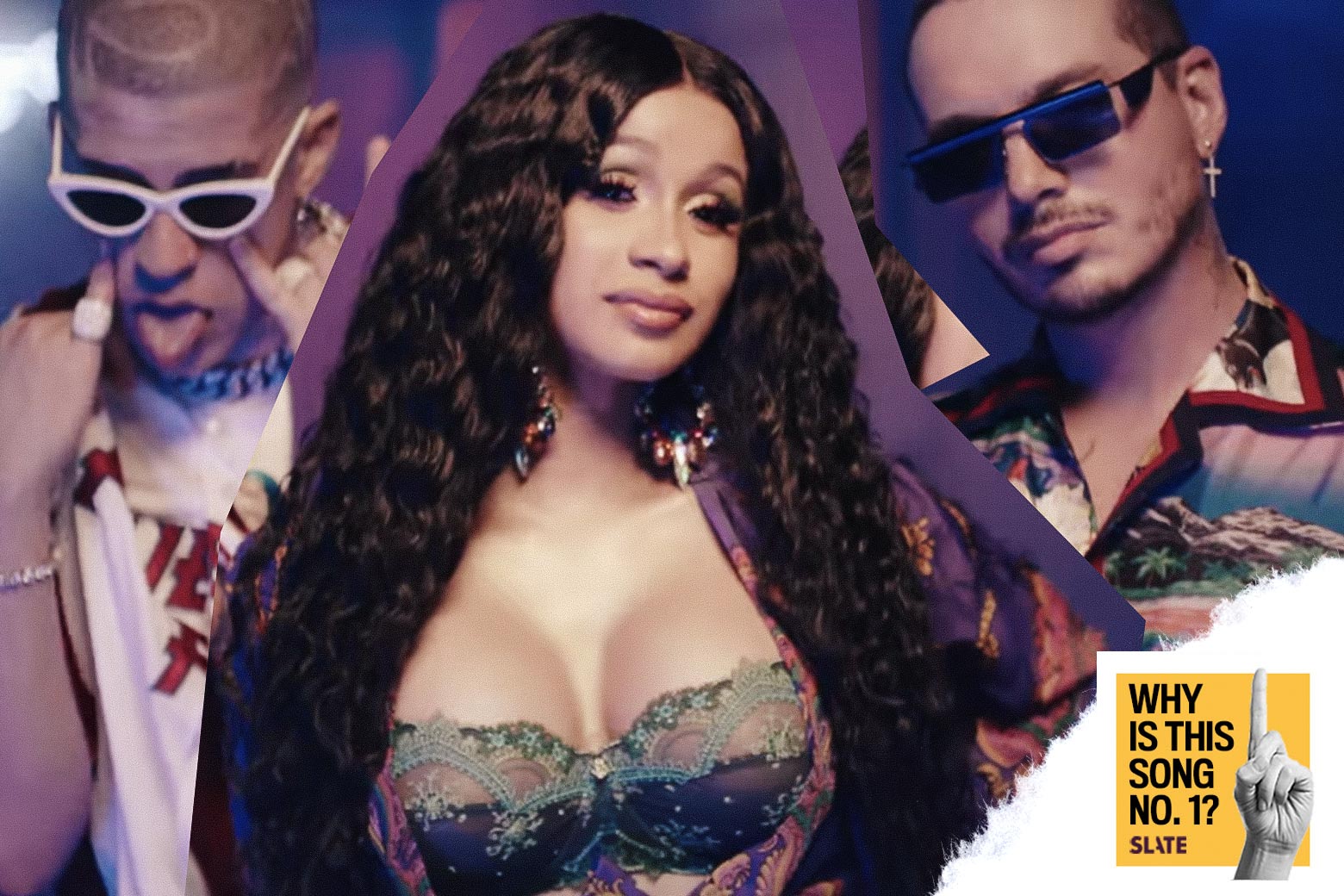 Cardi B, Bad Bunny, and J Balvin in the music video for "I Like It."