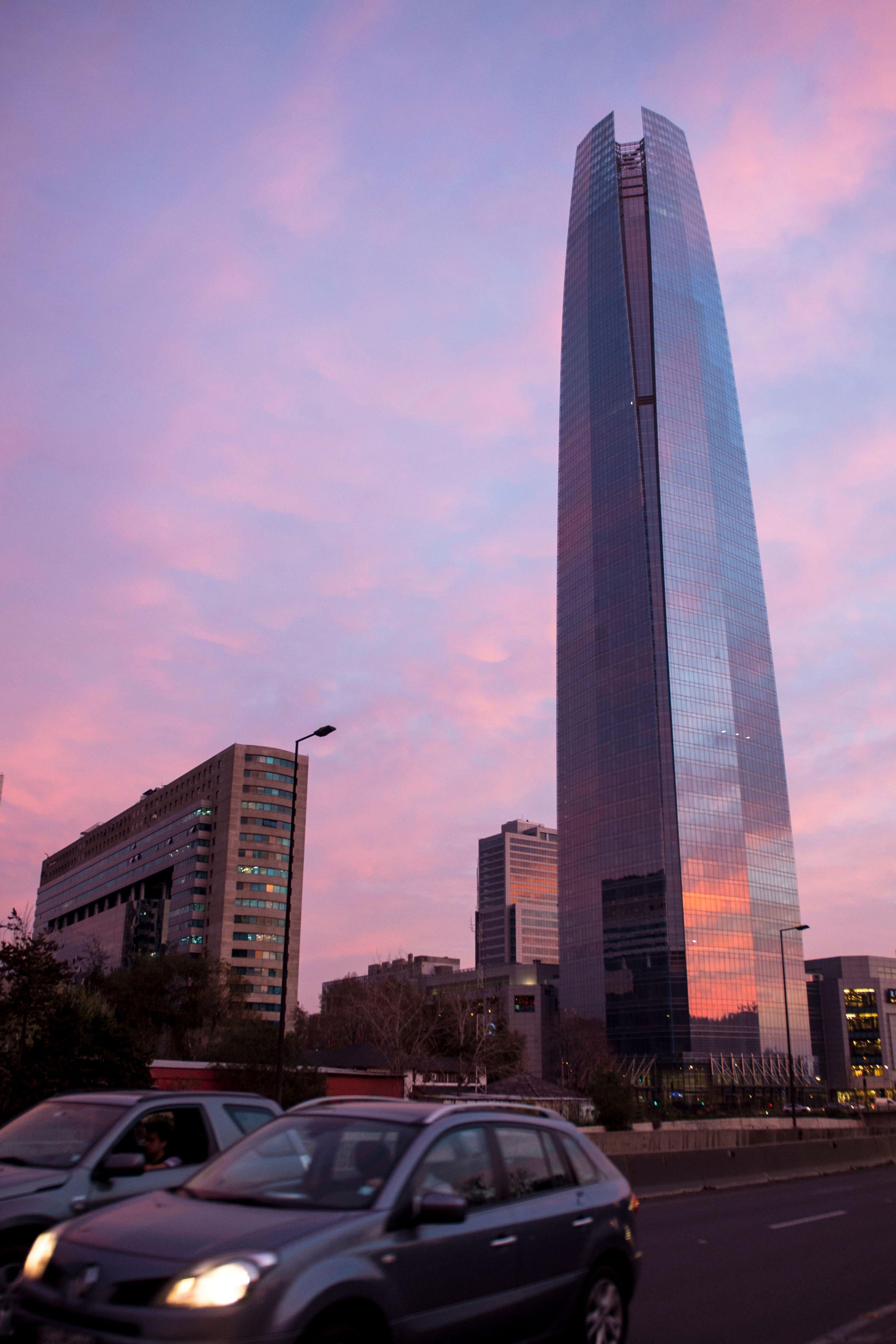 View of the Costanera Center complex in Santiago, on September 14, 2019. - Costanera Center, a symbol of economic growth, is also becoming a symbol of tragedy. At least 12 people committed suicide there. (Photo by Martin BERNETTI / AFP) (Photo credit should read MARTIN BERNETTI/AFP/Getty Images)