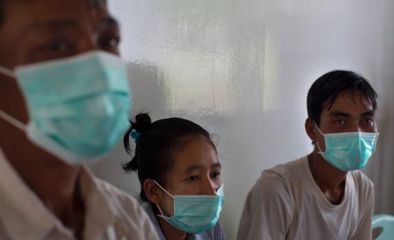 Patients infected with multidrug-resistant tuberculosis in Burma.
