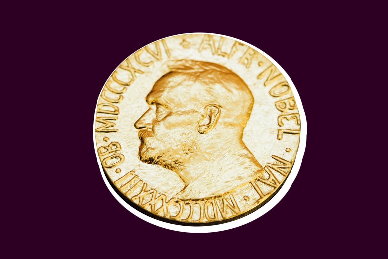 Nobel medal awarded to the Nobel Peace Prize laureate for 2010.