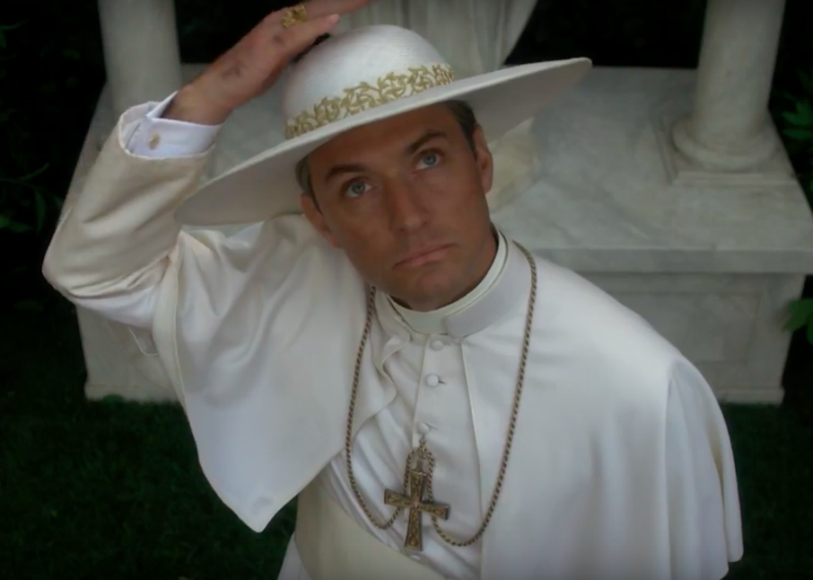 Law's are the stars of Young Pope trailers.