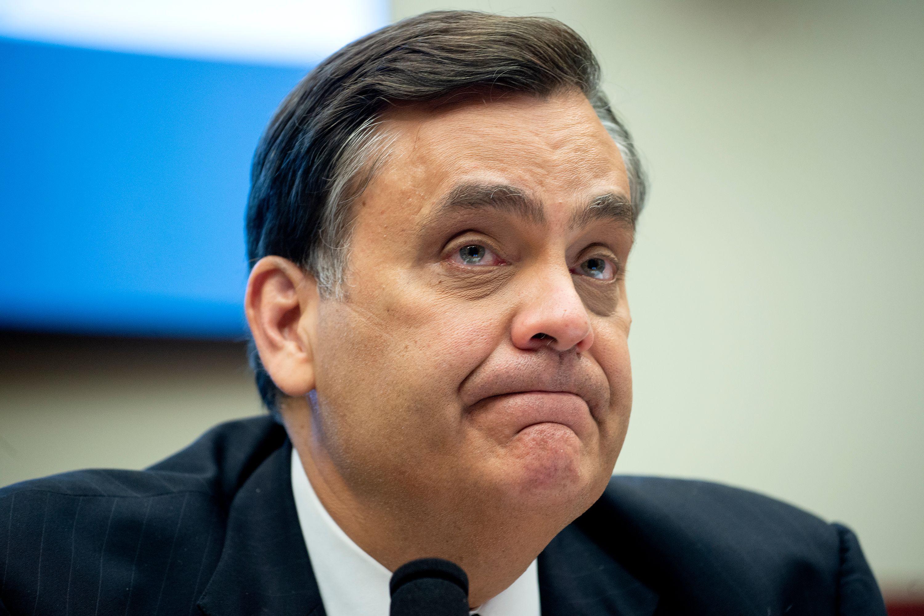 George Washington University Law School professor Jonathan Turley is seen during a House Natural Resources Committee hearing on "The US Park Police Attack on Peaceful Protesters at Lafayette Square", on Capitol Hill in Washington, DC, on June 29, 2020.