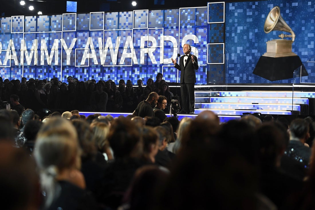 Recording Academy President Neil Portnow speaks onstage during the 61st Annual GRAMMY Awards at Staples Center on February 10, 2019 in Los Angeles, California. (Photo by Kevork Djansezian/Getty Images)