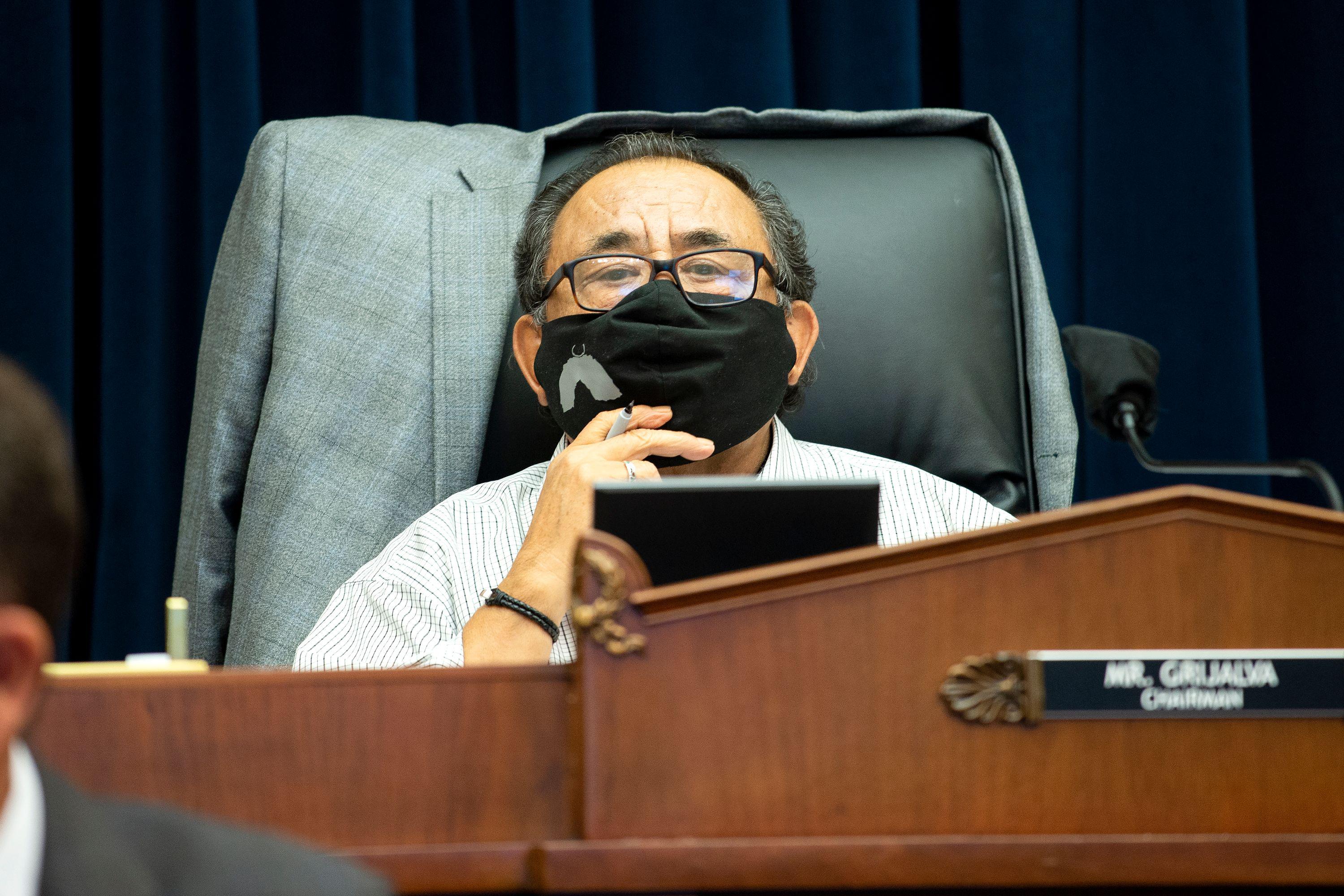 House Natural Resources Committee Chairman Raul Grijalva (D-Ariz.) is seen during a hearing on June 29, 2020 in Washington, D.C.