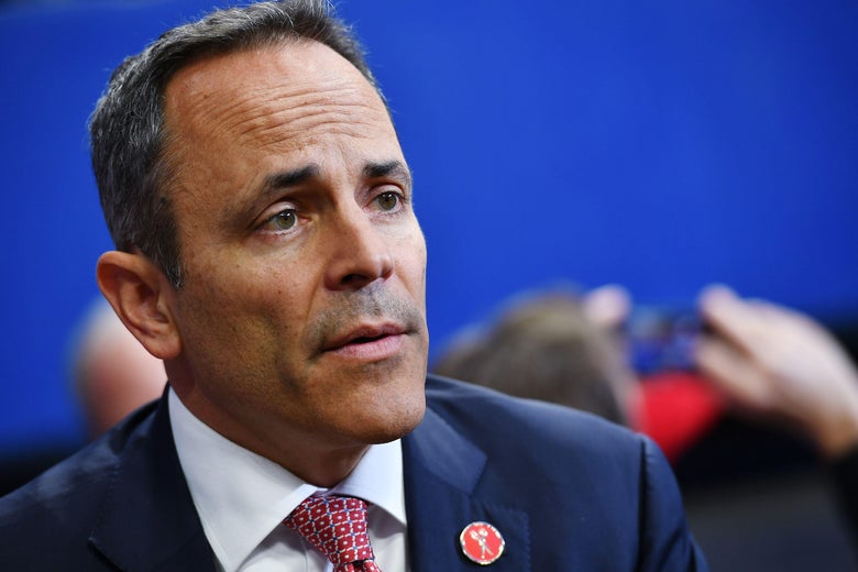 A close-up image of Matt Bevin dressed in a suit.