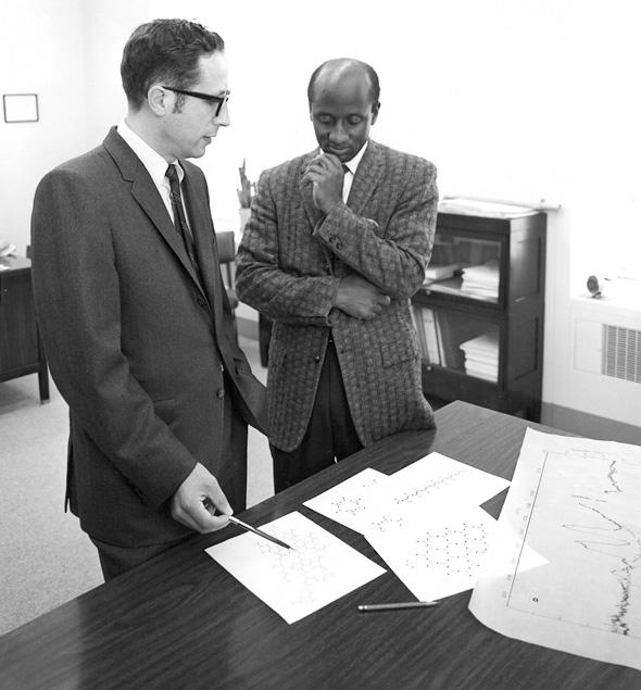  Robert R. Stromberg, left, and Warren Grant of the National Bureau of Standards