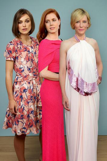 Actresses Keira Knightley, Amy Adams and Cate Blanchett. 