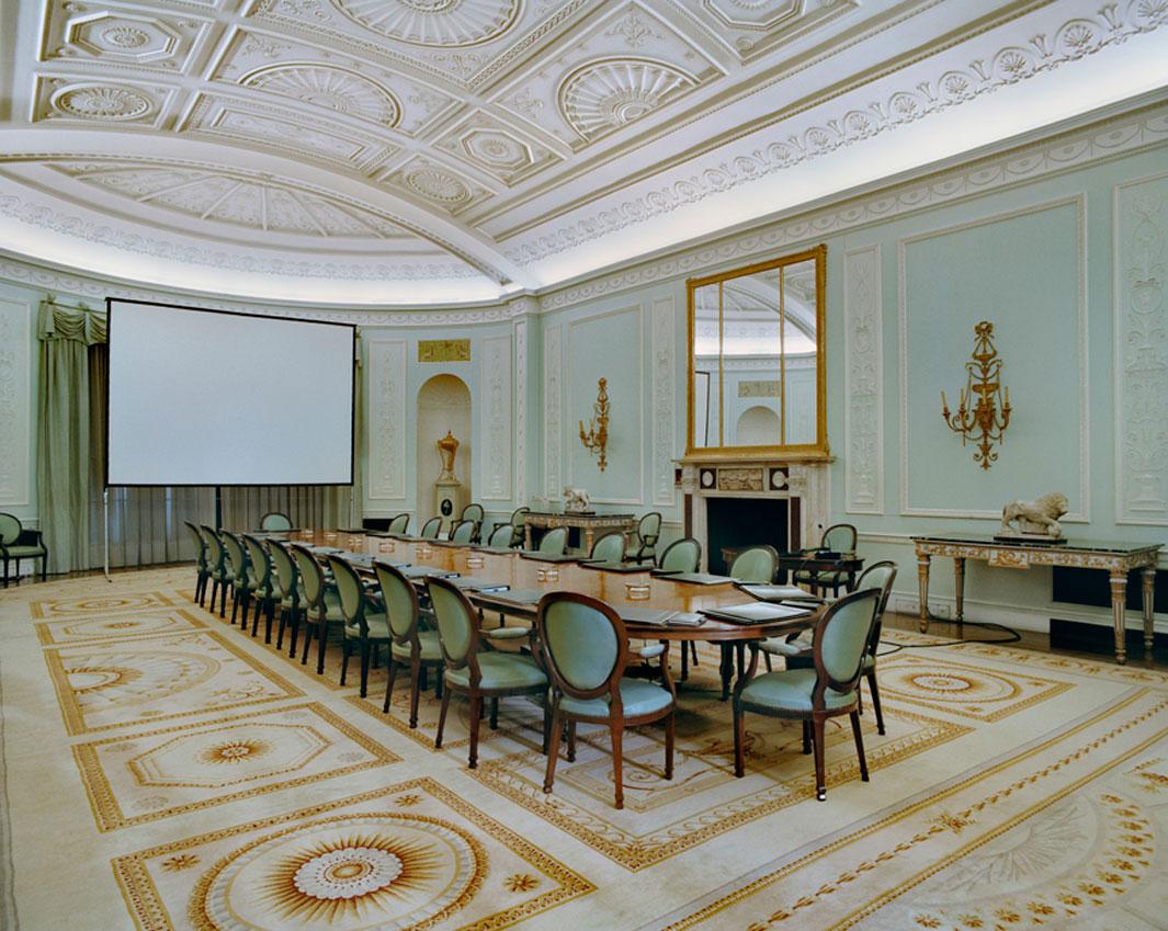 The meeting table of the Board of Directors of Banco Santander, Santander Spain, February 23, 2010