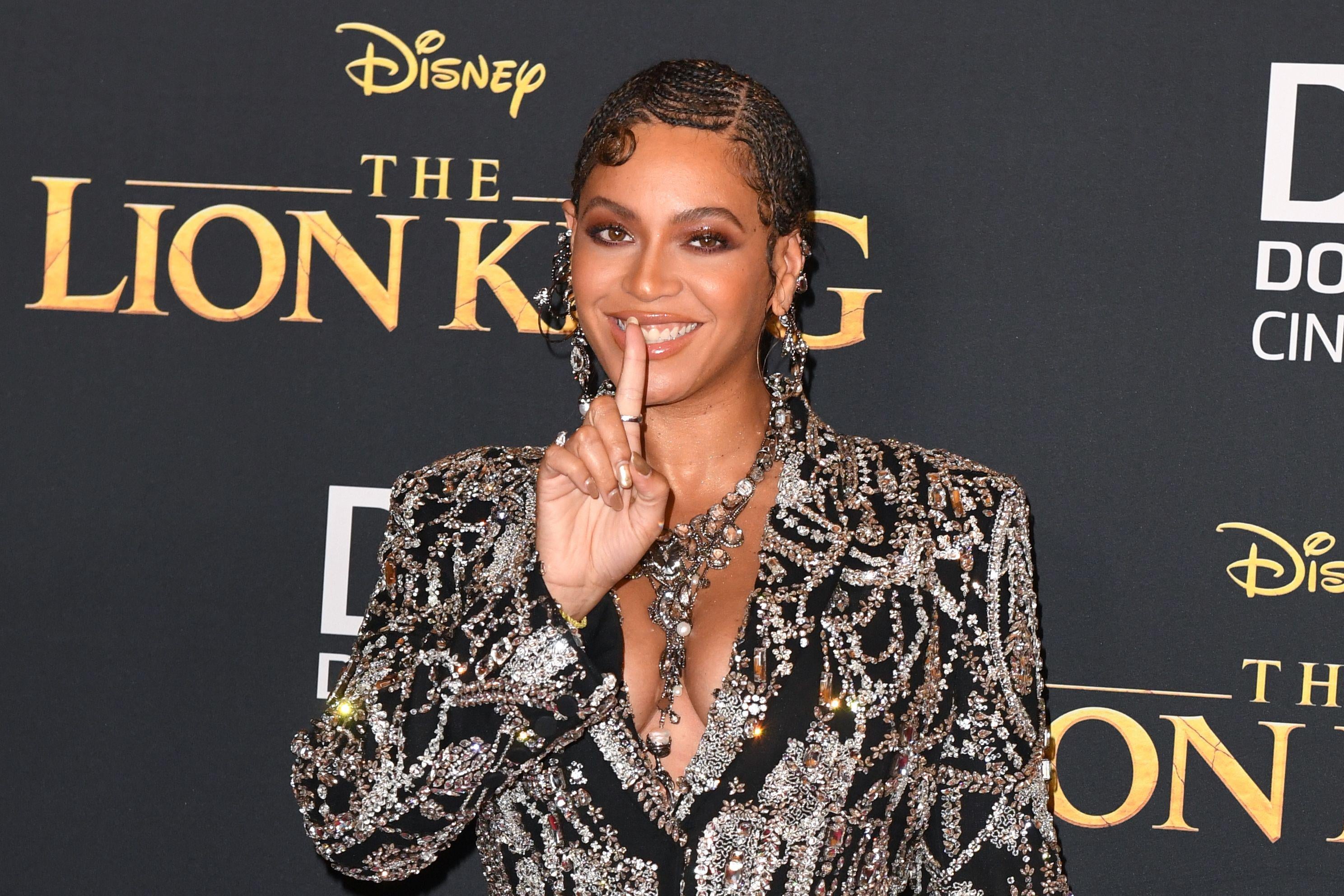 Beyonce at the premiere Disney Lion King remake this week in Hollywood.