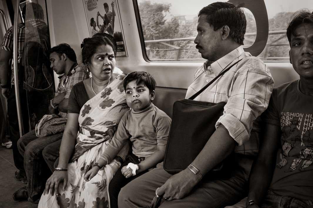 Blue Line near Karol Barg, Delhi 2012