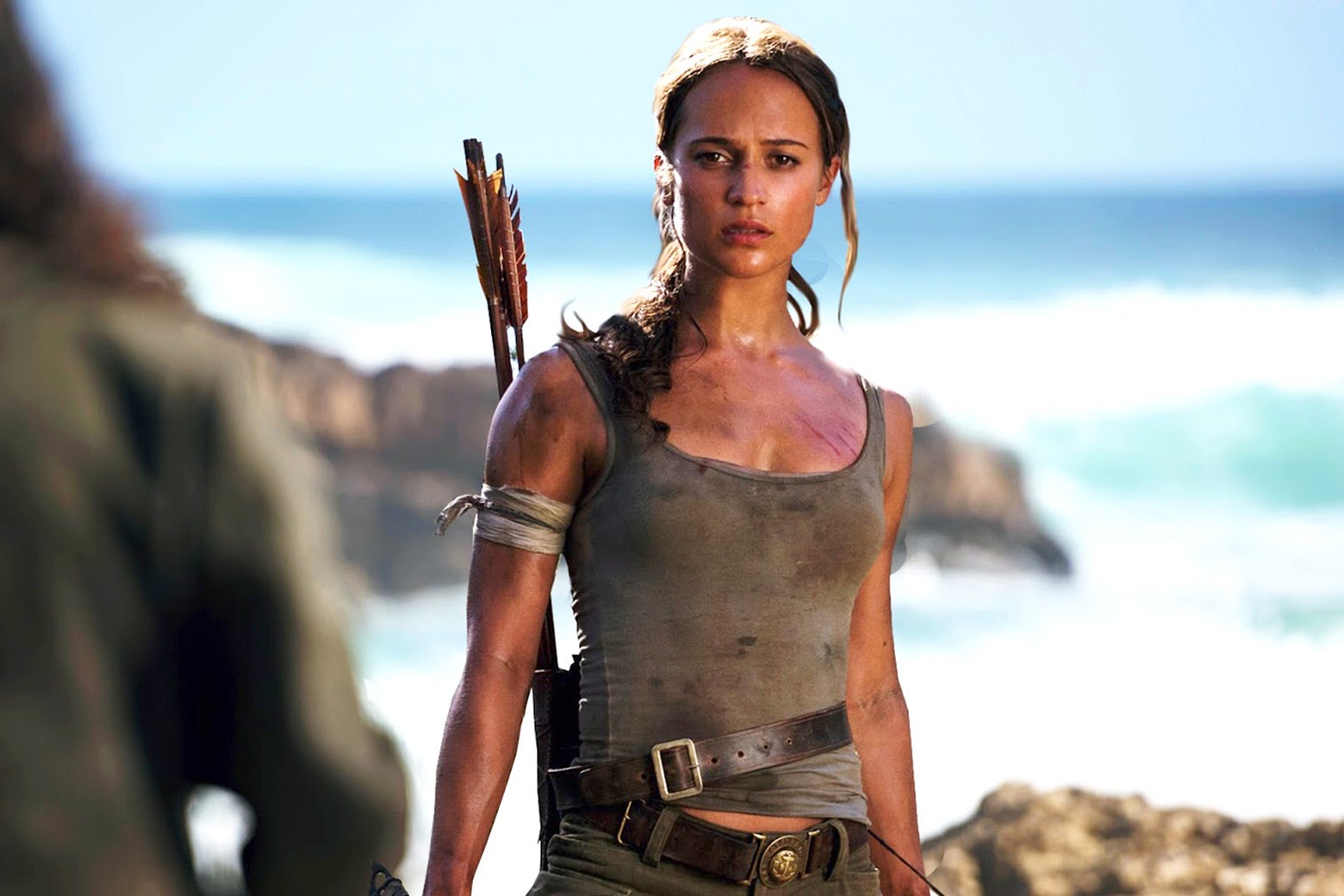 Alicia Vikander as Lara Croft in Tomb Raider.