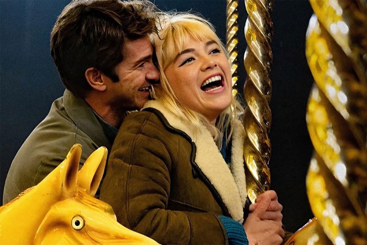 Florence Pugh and Andrew Garfield in We Live in Time. 