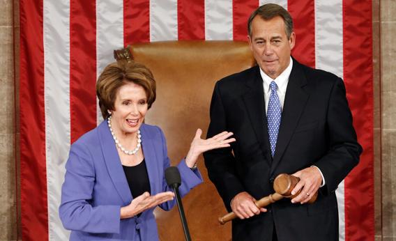 Nancy Pelosi and John Boehner