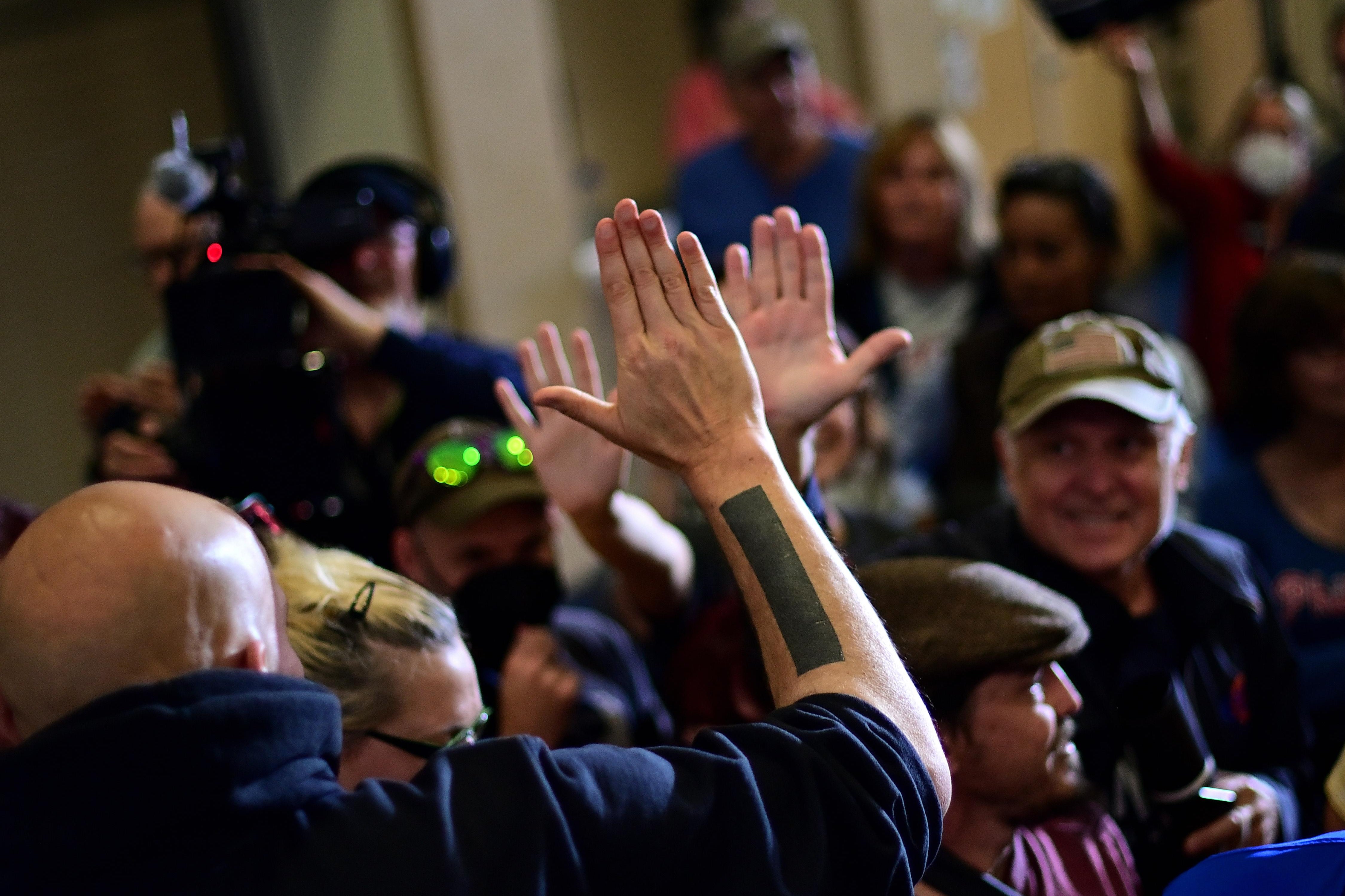 WALLINGFORD, PA - OCTOBER 15: Democratic candidate for U.S. Senate John Fetterman greets supporters during a rally at Nether Providence Elementary School on October 15, 2022 in Wallingford, Pennsylvania. Election Day will be held nationwide on November 8, 2022. (Photo by Mark Makela/Getty Images)