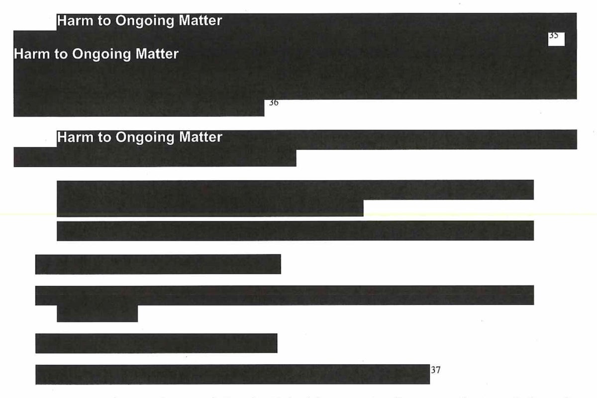Harm To Ongoing Matter