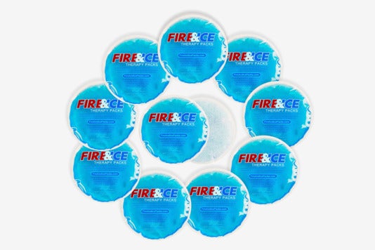 Small Round Hot Cold Packs With Cloth Backing.