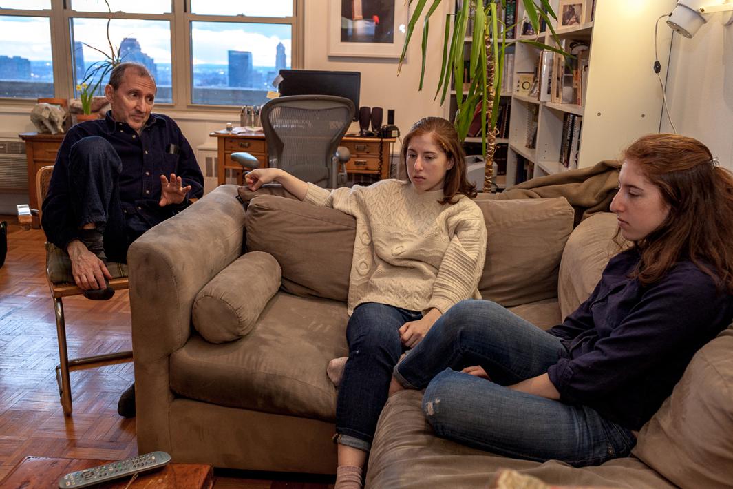 Nathan Weber, moved into building in 1985; retired researcher, writer and editor, and daughters Vanessa and Rebecca (both girls have since moved out)