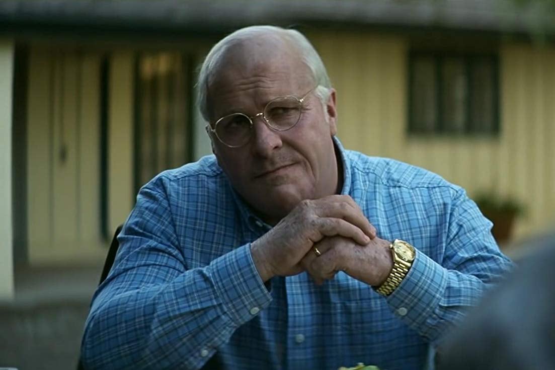 Christian Bale as Dick Cheney in Vice.