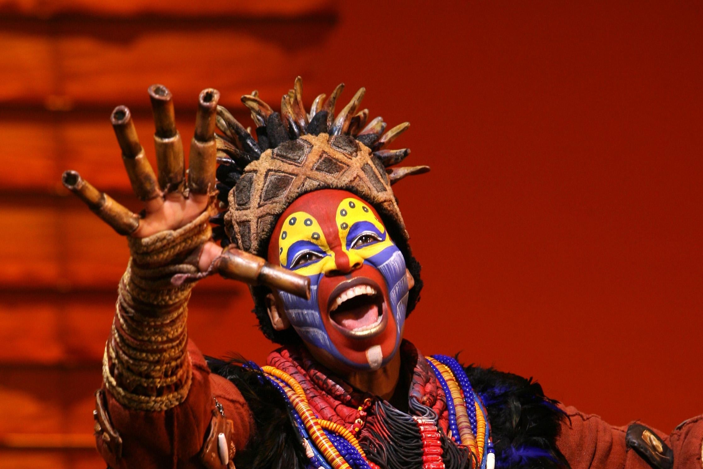 Tshidi Manye as Rafiki in The Lion King.