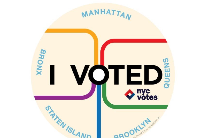 NYC's "I Voted" sticker.