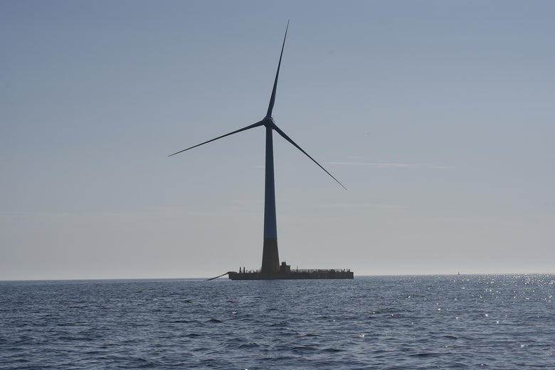 The first floating offshore wind turbine