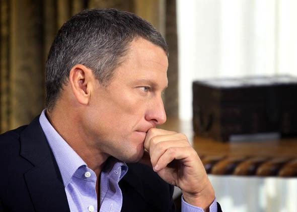 Lance Armstrong speaks with Oprah Winfrey