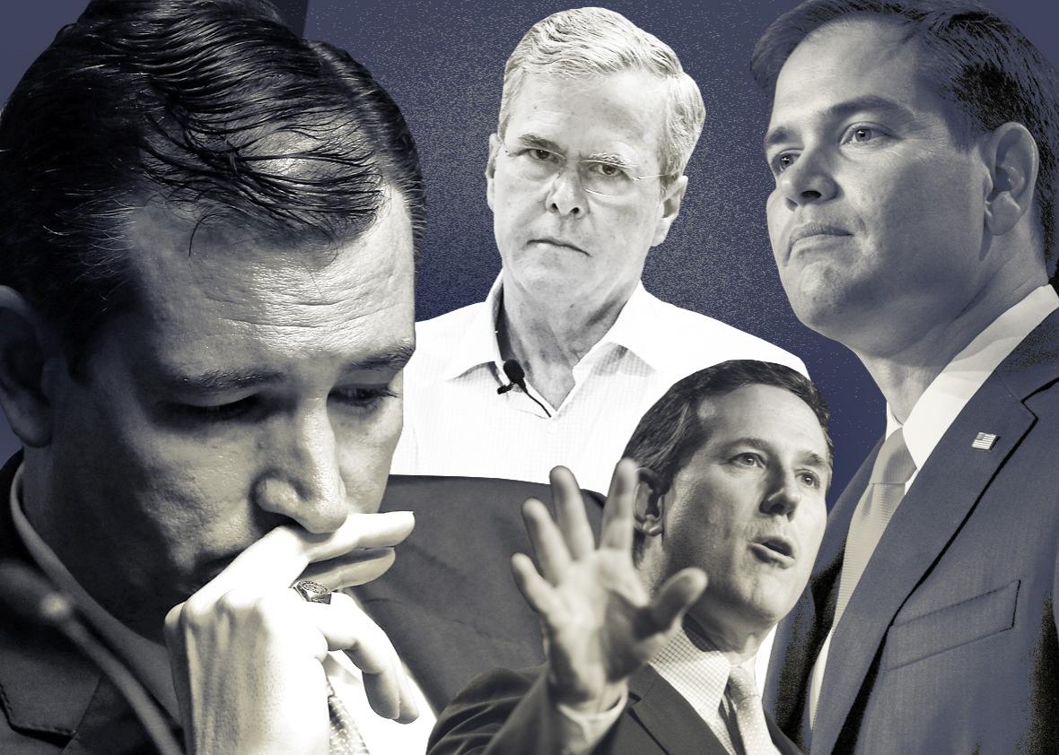 Ted Cruz, Jeb Bush, Marco Rubio, Rick Santorum.
