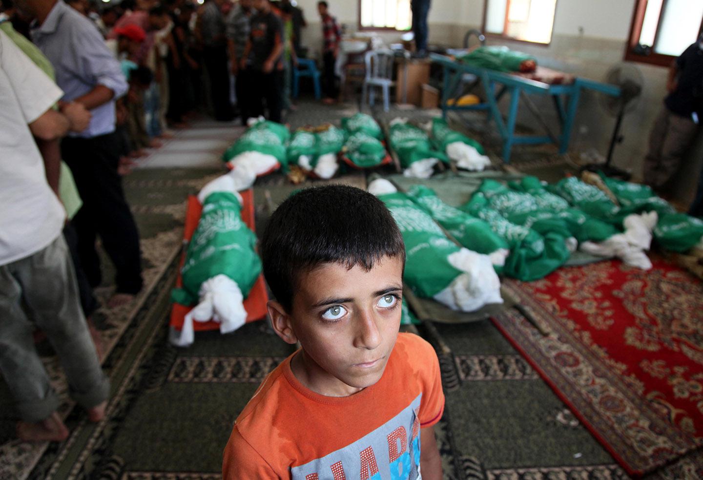 Funeral of Palestinian Abu Jamei family members.