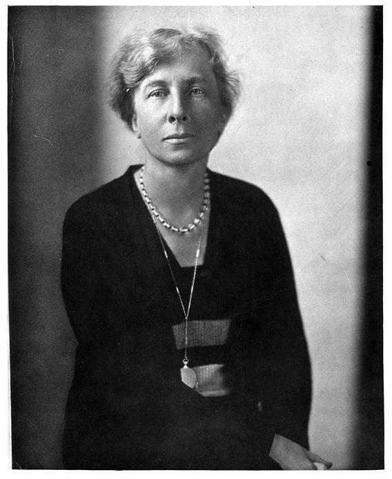 This photograph of Lillian Gilbreth was distributed during the Great Depression.