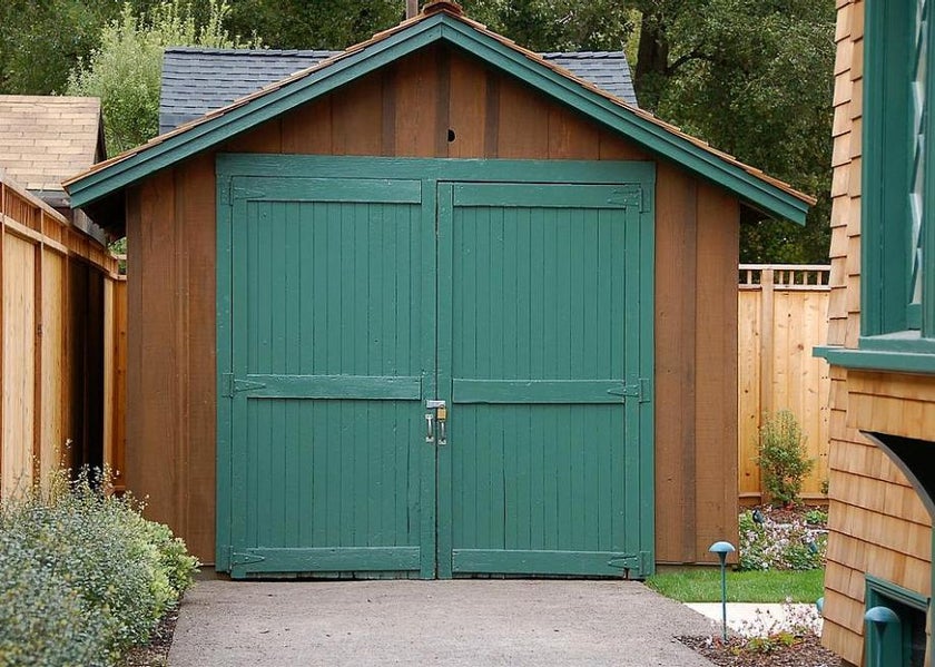 This garage at 367 Addison Avenue in Palo Alto, California, is the