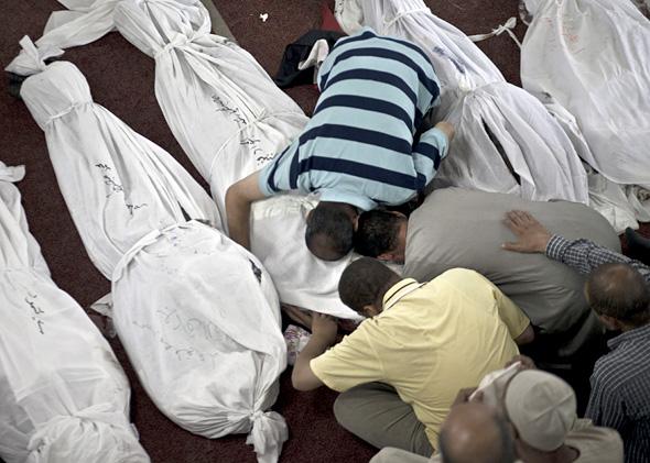 Mourners in Cairo, Egypt