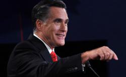 Mitt Romney speaks during his debate with President Obama.