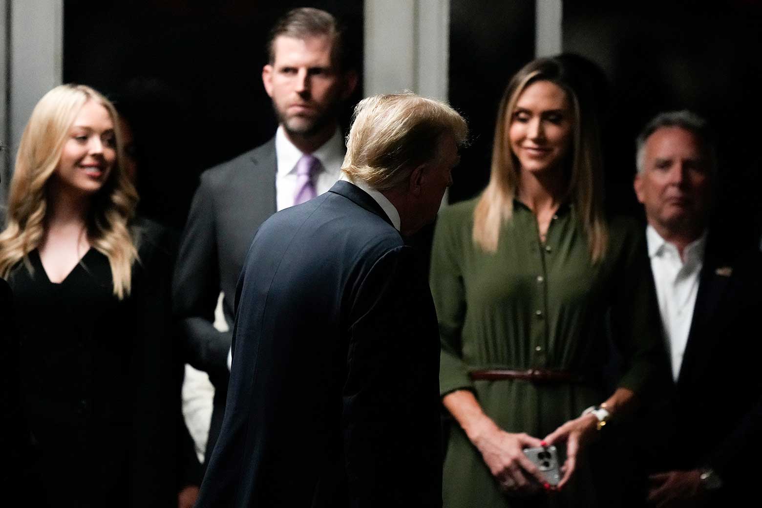 Witkoff is in the background of a photo of Trump with some of his kids including Ivanka, Eric, and Tiffany.