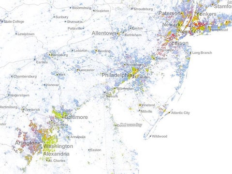 Segregation in America: Every neighborhood in the U.S. mapped along ...