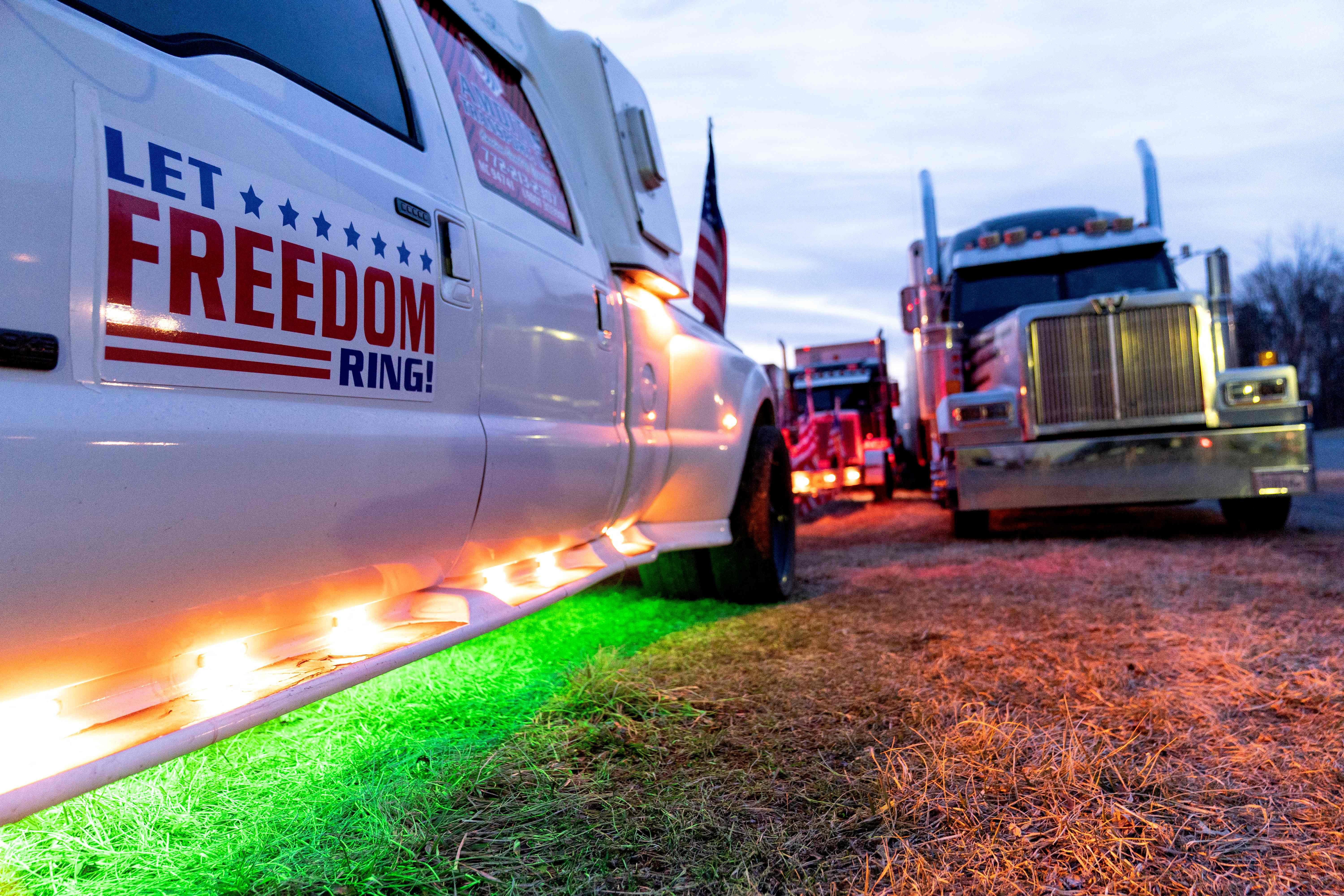 People&amp;#39;s convoy protest begins in the nation&amp;#39;s capital.