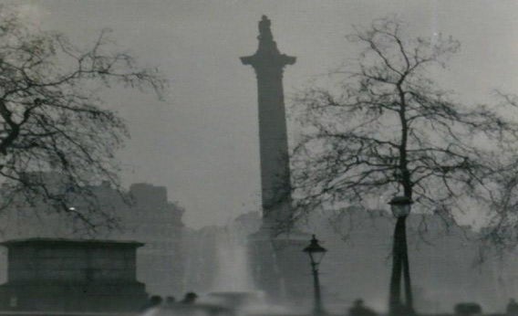 Foggy day in London, December 1952.