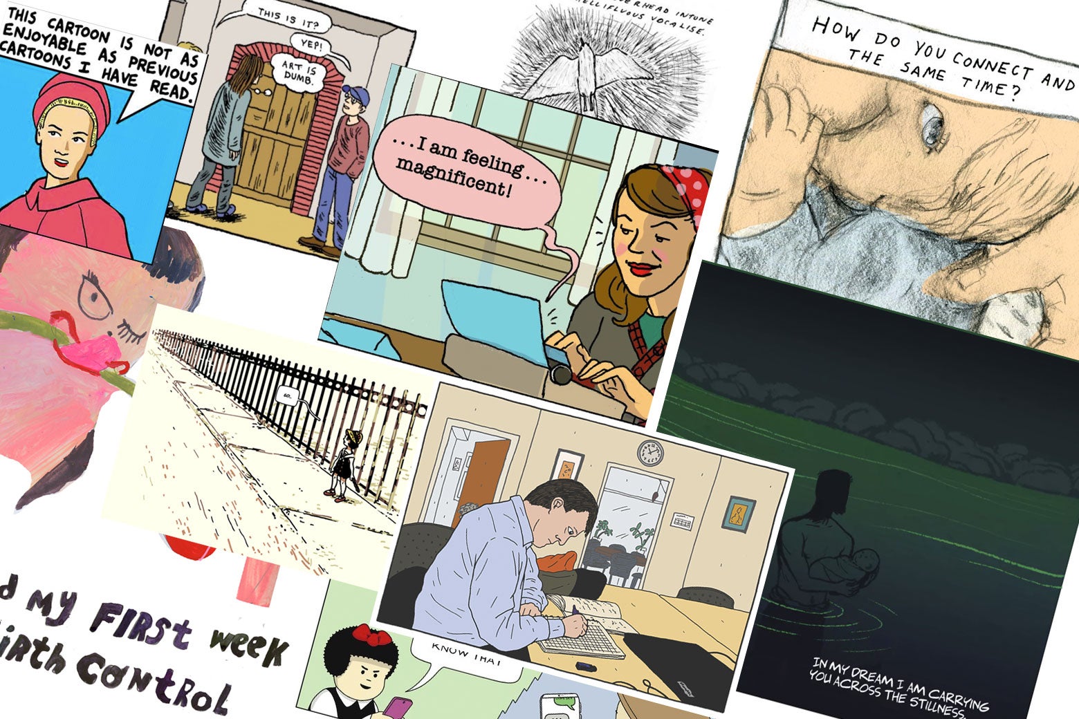 Collage of web comics