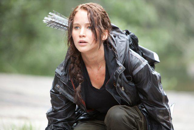 Jennifer Lawrence in Hunger Games.