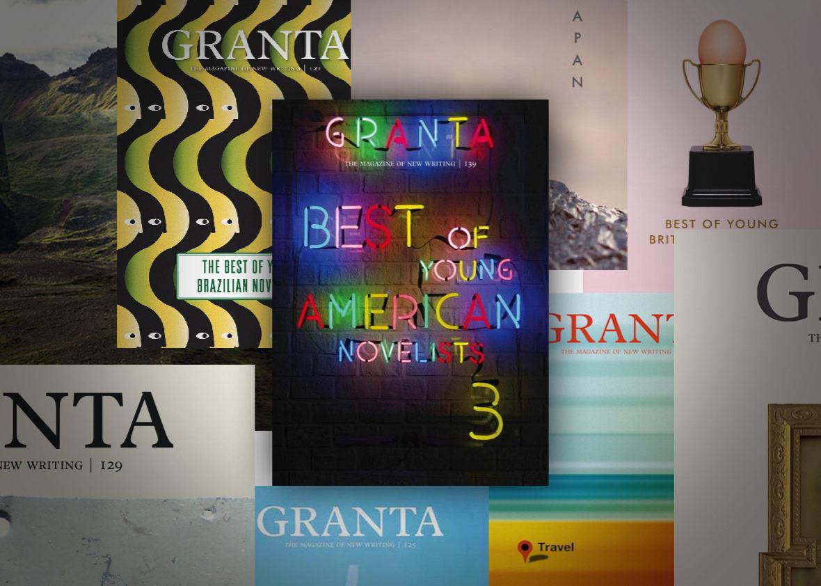 Photo illustration by Slate. Covers by Granta.