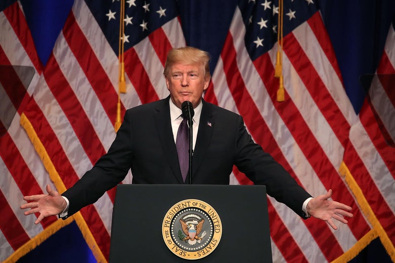 President Donald Trump on December 18, 2017 in Washington, DC.