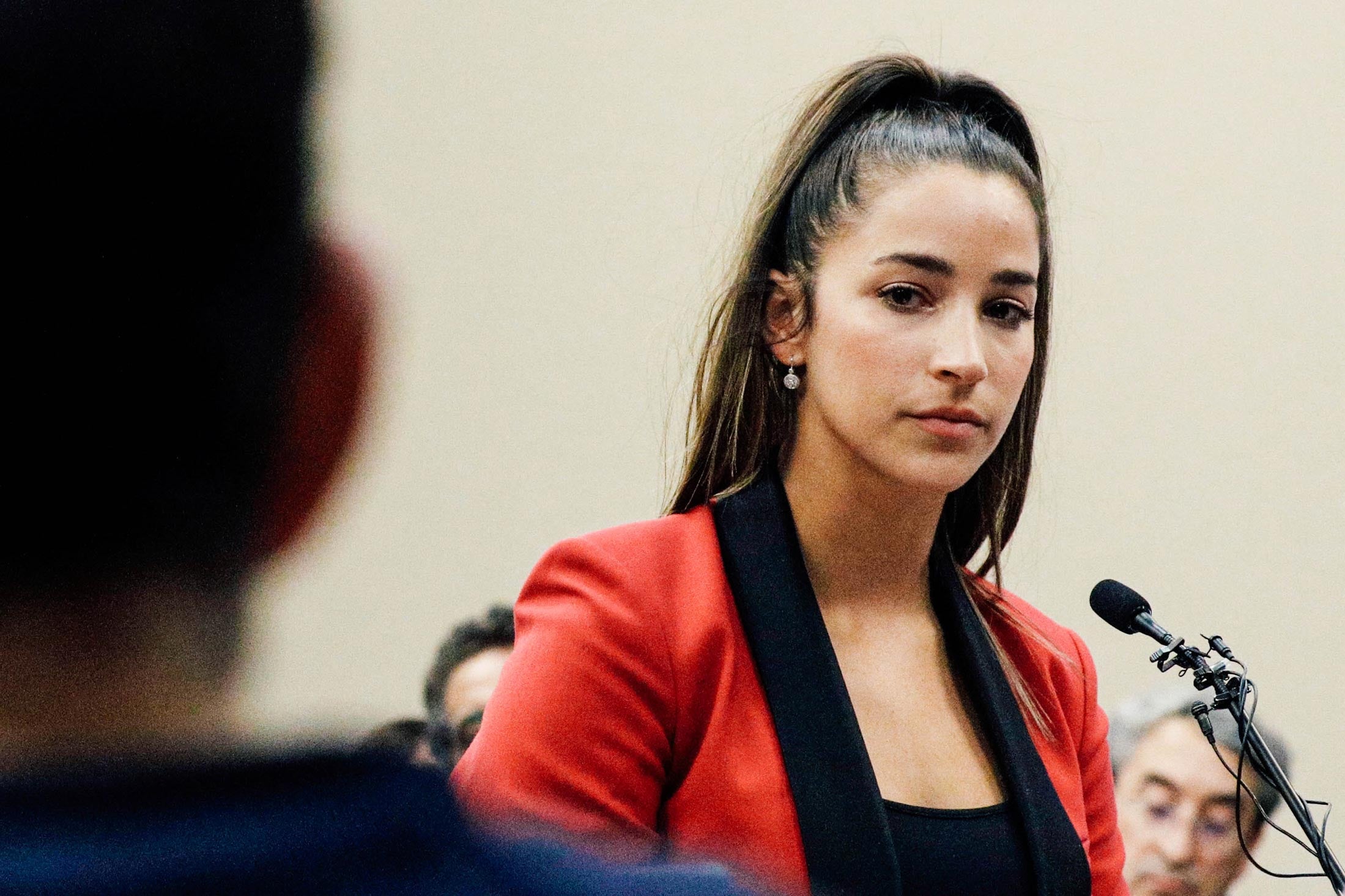 Aly Raisman speaks at the sentencing hearing for Larry Nassar.