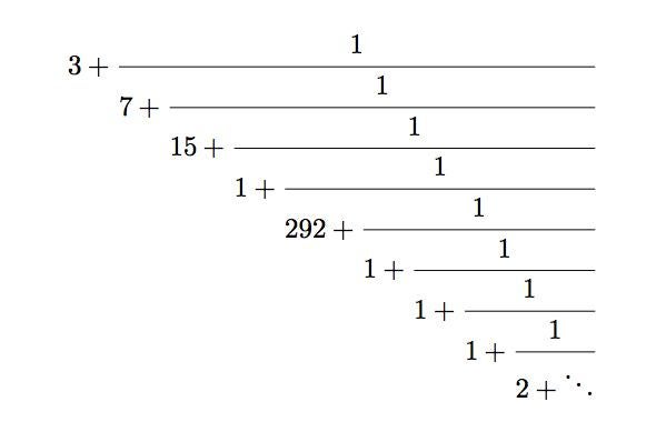 continued fraction pi