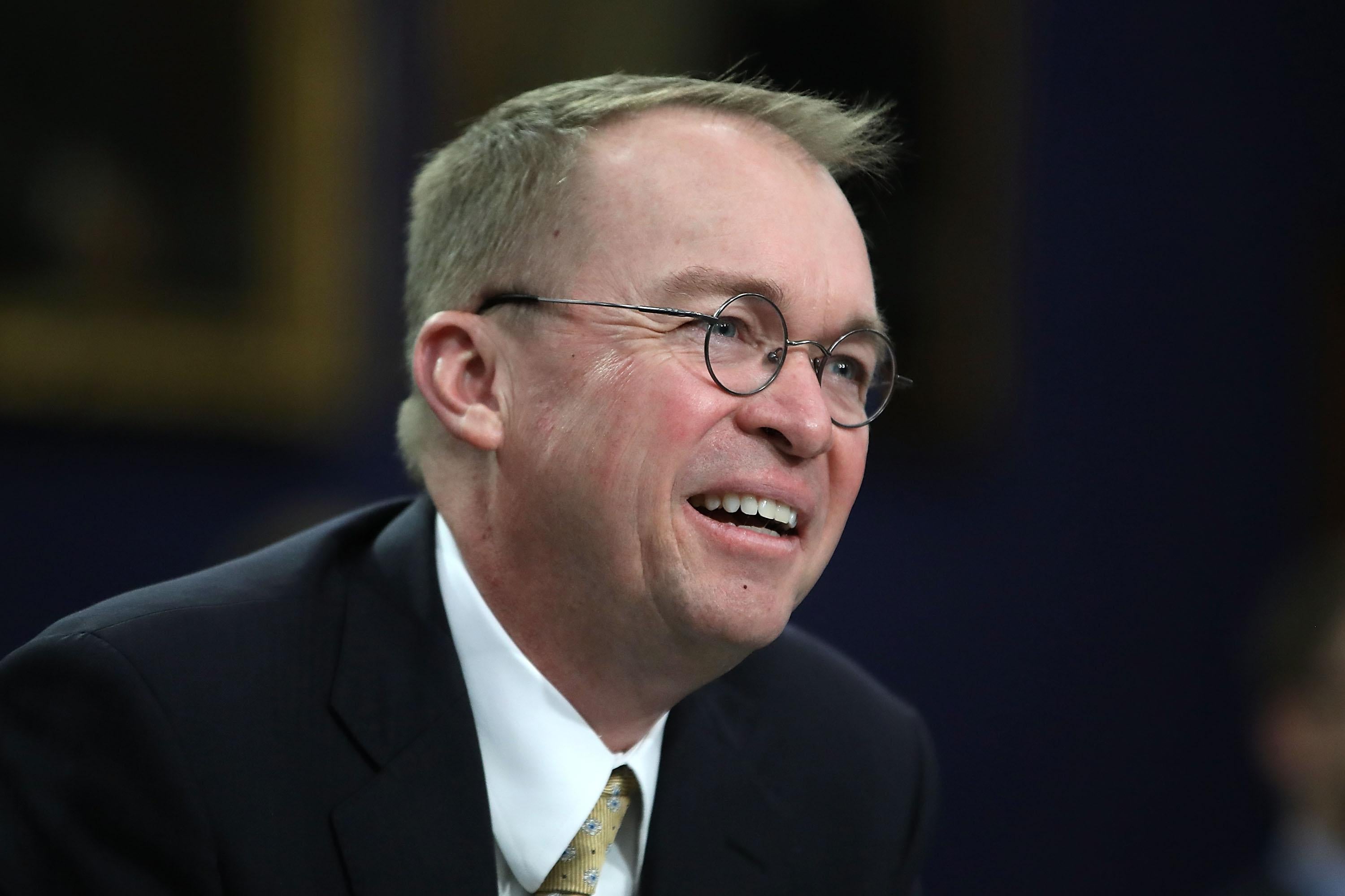 Office of Management and Budget Director Mick Mulvaney testifies during a House Appropriations Committee hearing on Capitol Hill, April 18, 2018 in Washington, DC. The committee is hearing testimony on President Donald Trump's FY2019 budget request for the Office of Management and Budget. 